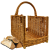 Kosz wiklinowy na drewno Ardo