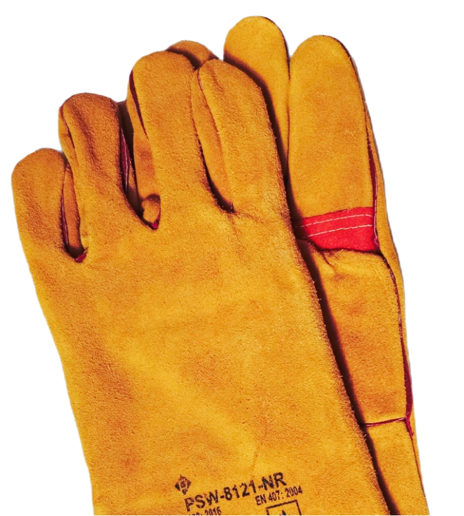 Rękawice ognioodporne i żaroodporne musztardowe