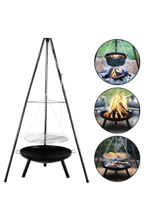 Trójnóg z rusztem do palenisk 60 cm