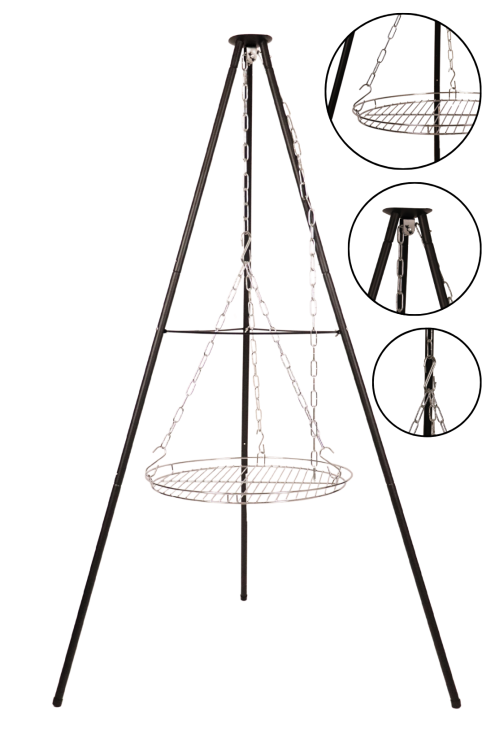 Trójnóg z rusztem do palenisk 60 cm