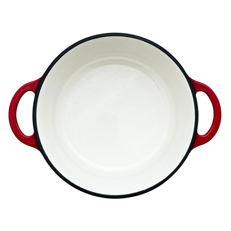 Garnek żeliwny 3l emaliowany czerwony 22 cm