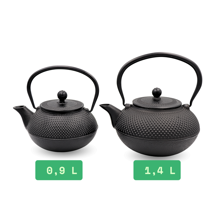 żeliwny czajnik czarny do parzenia herbaty