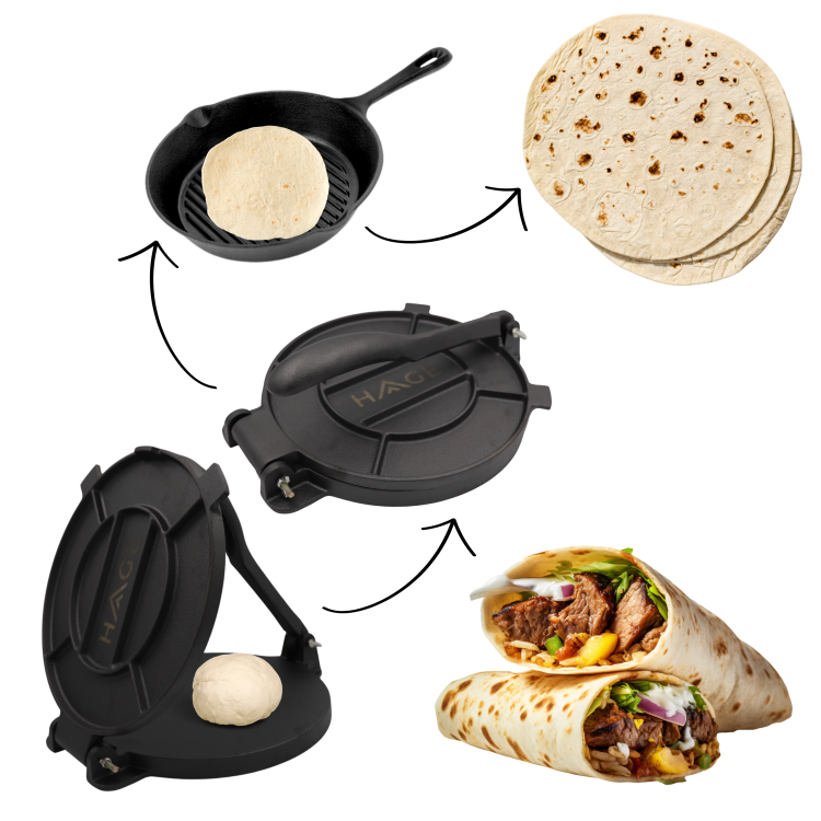 prasa do tortilli żeliwna 25 cm