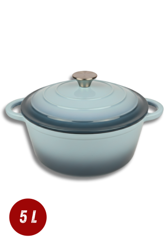 Garnek żeliwny 5l emaliowany sól morska 26cm