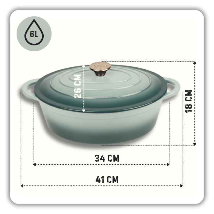 BRYTFANNA GĘSIARKA ŻELIWNA EMALIOWANA DUŻA INDUKCJA GAZ PIEKARNIK GARNEK 6L