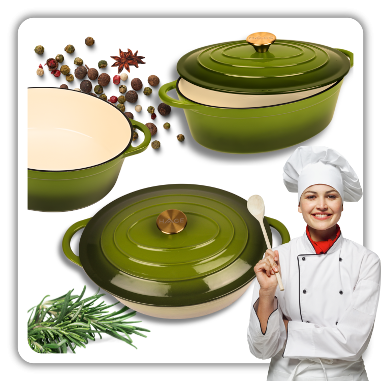 BRYTFANNA GĘSIARKA ŻELIWNA EMALIOWANA DUŻA INDUKCJA GAZ PIEKARNIK GARNEK 6L