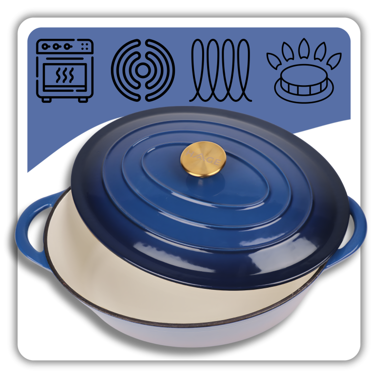 BRYTFANNA GĘSIARKA ŻELIWNA EMALIOWANA DUŻA INDUKCJA GAZ PIEKARNIK GARNEK 6L