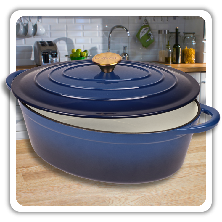 BRYTFANNA GĘSIARKA ŻELIWNA EMALIOWANA DUŻA INDUKCJA GAZ PIEKARNIK GARNEK 6L