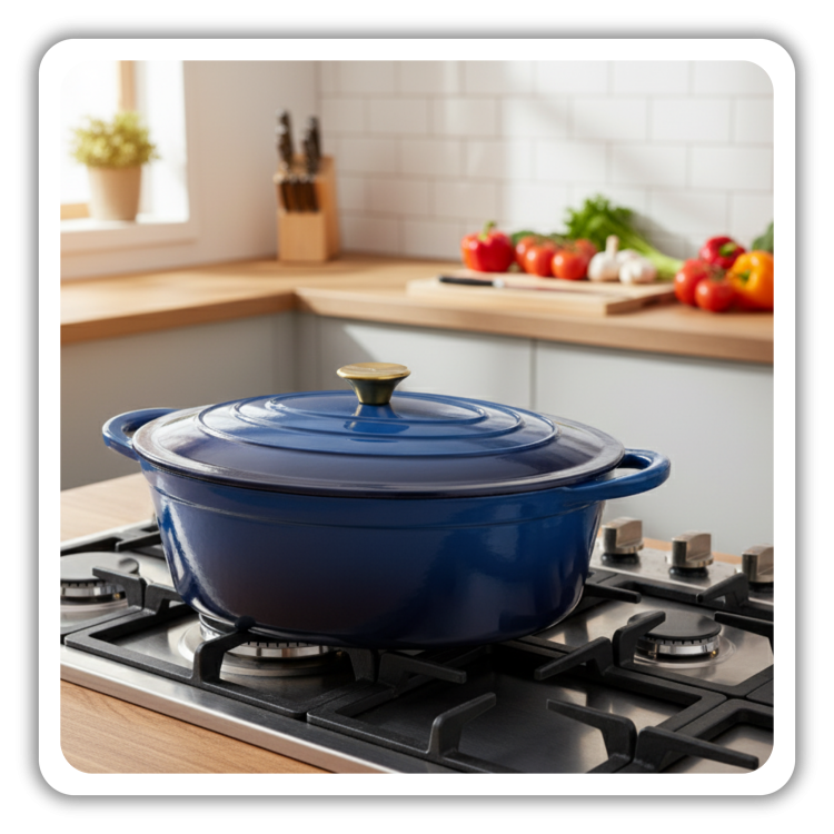 BRYTFANNA GĘSIARKA ŻELIWNA EMALIOWANA DUŻA INDUKCJA GAZ PIEKARNIK GARNEK 6L