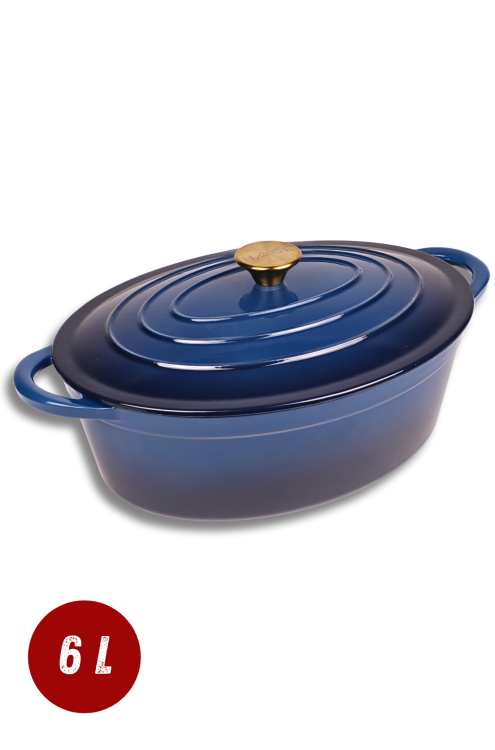 BRYTFANNA GĘSIARKA ŻELIWNA EMALIOWANA DUŻA INDUKCJA GAZ PIEKARNIK GARNEK 6L