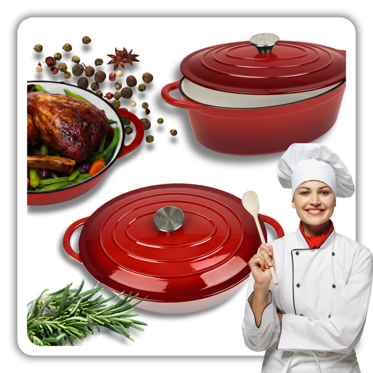 BRYTFANNA GĘSIARKA ŻELIWNA EMALIOWANA DUŻA INDUKCJA GAZ PIEKARNIK GARNEK 6L