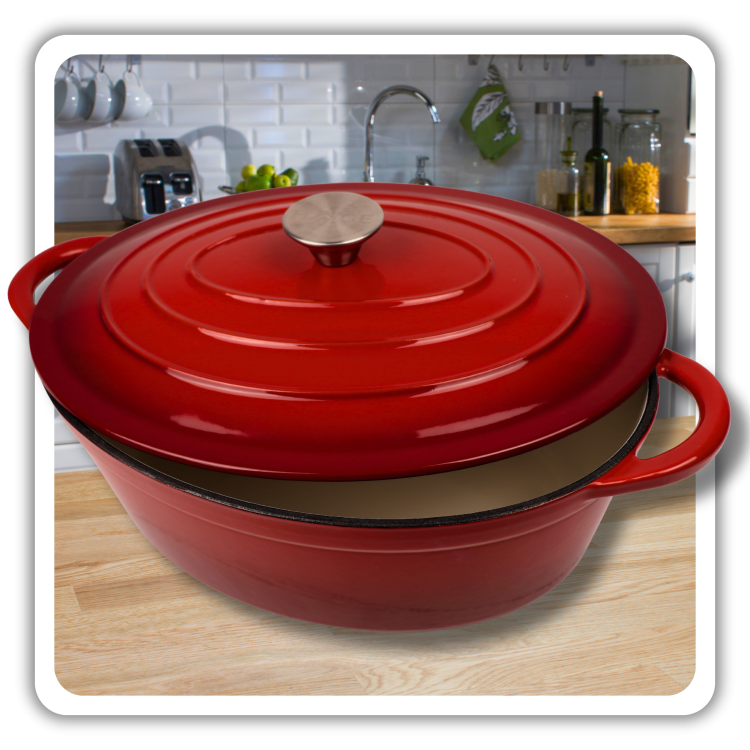 BRYTFANNA GĘSIARKA ŻELIWNA EMALIOWANA DUŻA INDUKCJA GAZ PIEKARNIK GARNEK 6L