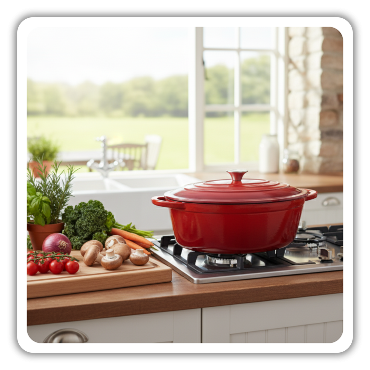 BRYTFANNA GĘSIARKA ŻELIWNA EMALIOWANA DUŻA INDUKCJA GAZ PIEKARNIK GARNEK 6L