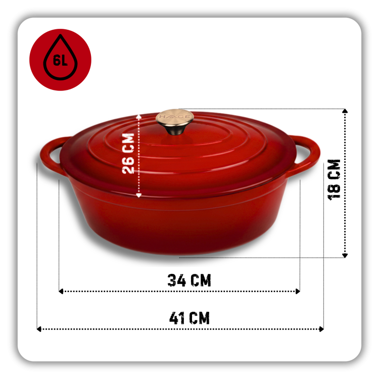 BRYTFANNA GĘSIARKA ŻELIWNA EMALIOWANA DUŻA INDUKCJA GAZ PIEKARNIK GARNEK 6L