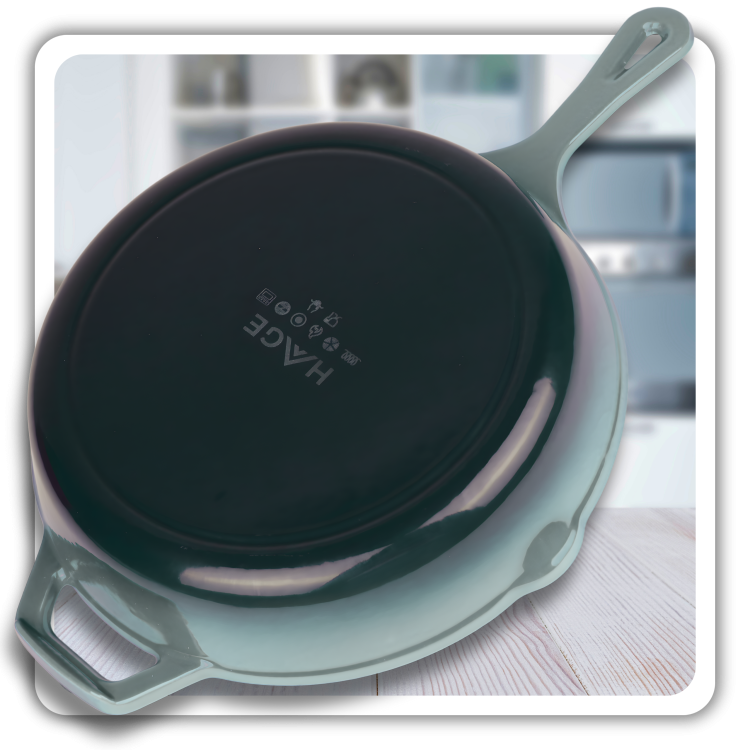 sól morska PATELNIA ŻELIWNA EMALIOWANA 26 cm ŻELIWNY INDUKCJA PIEKARNIK GAZ MIĘTOWA