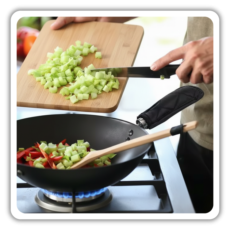 OSŁONA MATERIAŁOWA NA RĄCZKĘ DO PATELNI ŻELIWNEJ OSŁONKA UCHWYT NAKŁADKA