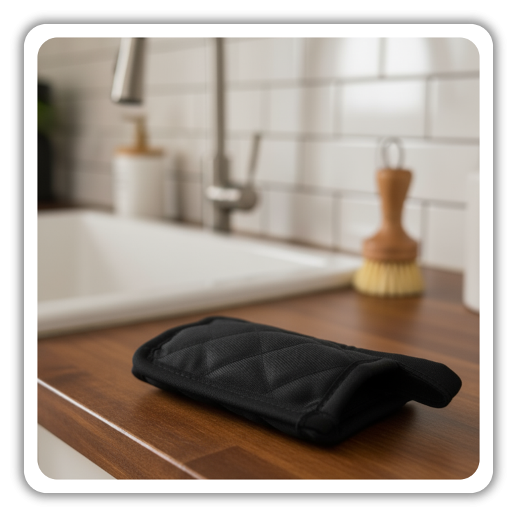 OSŁONA MATERIAŁOWA NA RĄCZKĘ DO PATELNI ŻELIWNEJ OSŁONKA UCHWYT NAKŁADKA