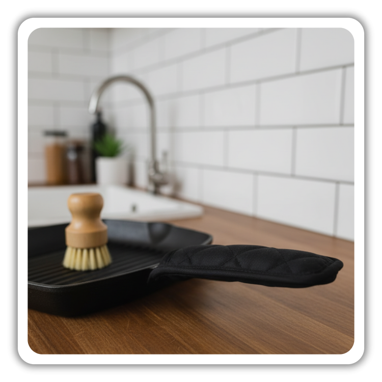 OSŁONA MATERIAŁOWA NA RĄCZKĘ DO PATELNI ŻELIWNEJ OSŁONKA UCHWYT NAKŁADKA