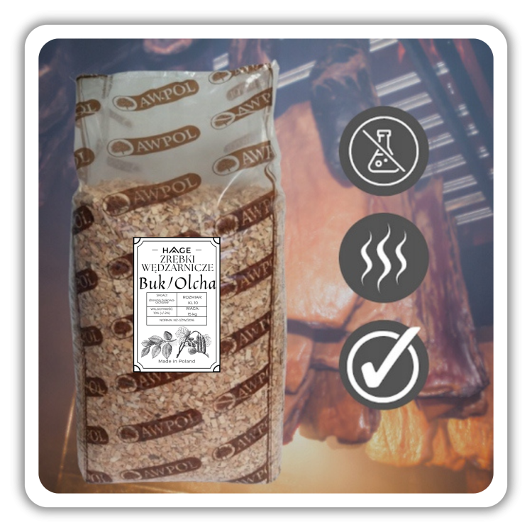 Zrębki wędzarnicze buk olcha 15 kg