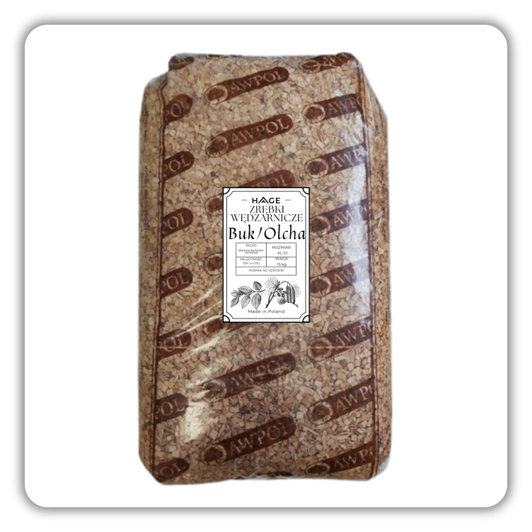Zrębki wędzarnicze buk olcha 15 kg