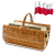 Kosz wiklinowy na drewno do kominka jasny