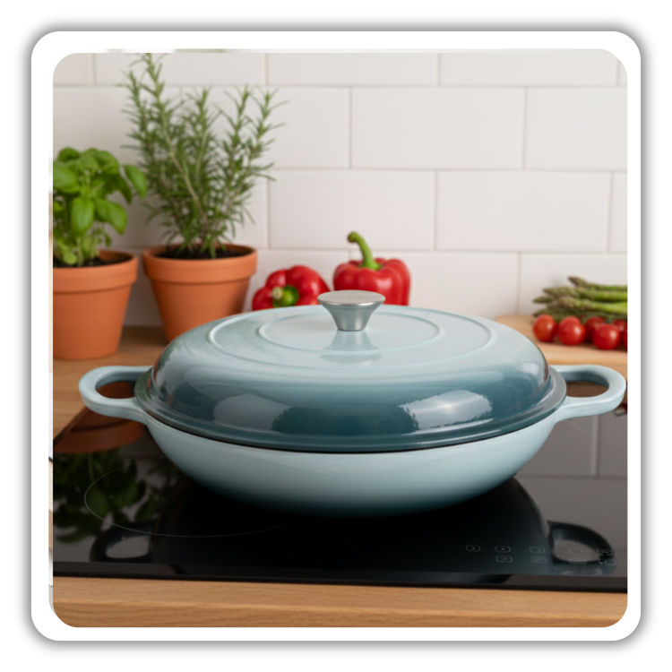 Garnek gourmet profesjonalny żeliwo 30 cm  sól morska