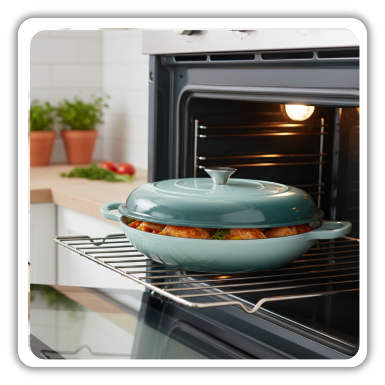 Garnek gourmet profesjonalny żeliwo 30 cm  sól morska