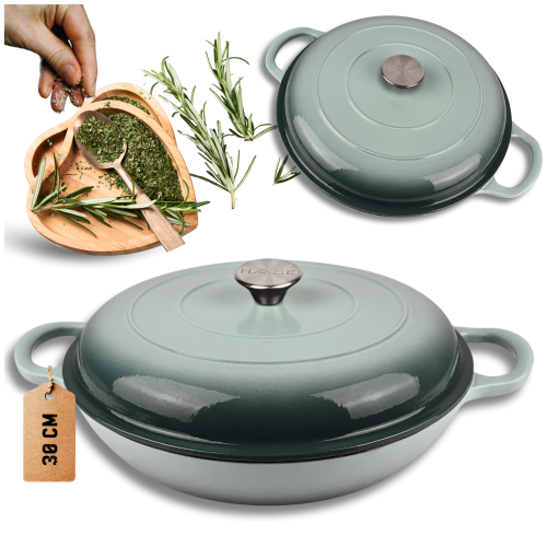 Garnek gourmet profesjonalny żeliwo 30 cm sól morska