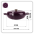 Garnek gourmet profesjonalny żeliwo 30 cm bakłażanowy