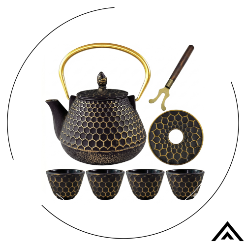 CZAJNIK ŻELIWNY EMALIOWANY PLASTER MIODU