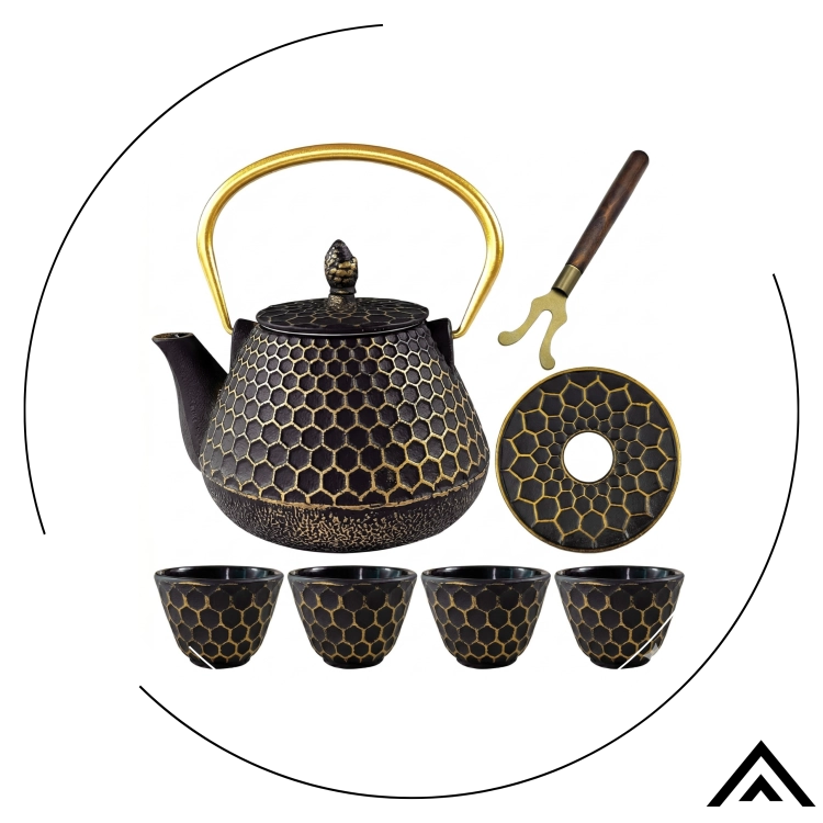 CZAJNIK ŻELIWNY EMALIOWANY PLASTER MIODU