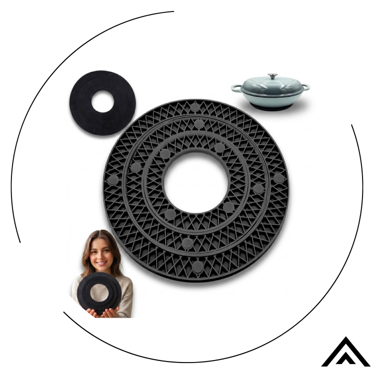 Podkładka silikonowa pod garnek na biurko zestaw podkładek 3 sztuk okrągła