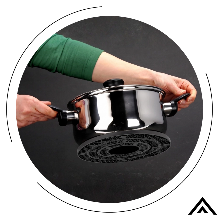 Żaroodporna silikonowa podkładka 3 sztuk składana podstawka, podstawka pod garnki ochrona termiczna gorący uchwyt na garnek silikonowa podkładka do garnków