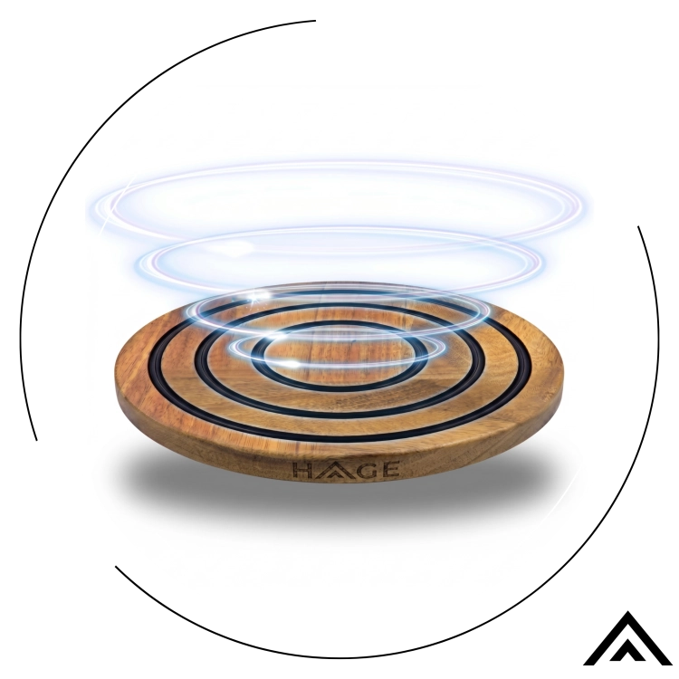 Podstawka pod patelnie garnek drewniana magnetyczna