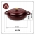 Garnek gourmet profesjonalny żeliwny emaliowany 30 cm wiśniowy czerwony