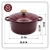Garnek żeliwny emaliowany 3l wiśniowy 22cm