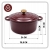 Garnek żeliwny emaliowany 4l wiśniowy 24 cm