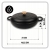 Garnek gourmet profesjonalny żeliwny emaliowany 30 cm czarny mat