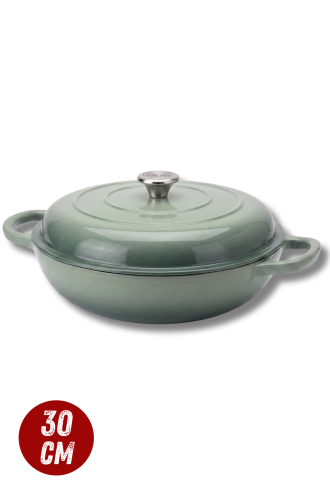 Garnek gourmet profesjonalny żeliwny emaliowany 30 cm sól morska