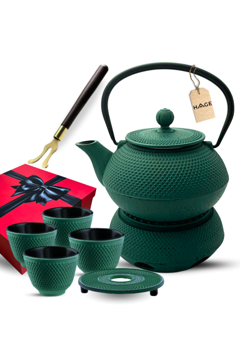 Czajnik żeliwny zielony