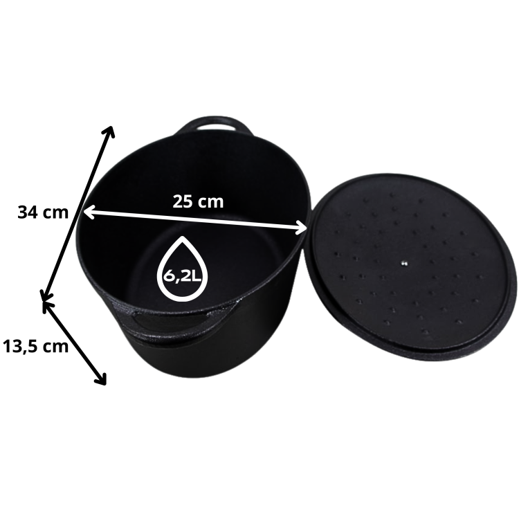 Brytfanna żeliwna 6,2L