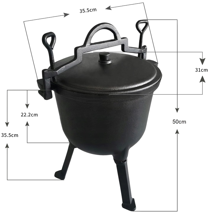 Kociołek żeliwny emaliowany 10L