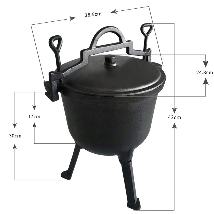 Kociołek żeliwny 4L